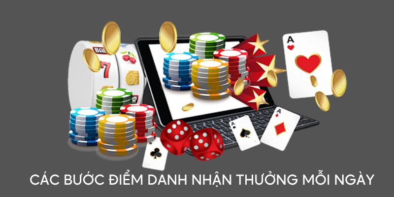 Các bước hướng dẫn người chơi tham gia nhận thưởng đơn giản